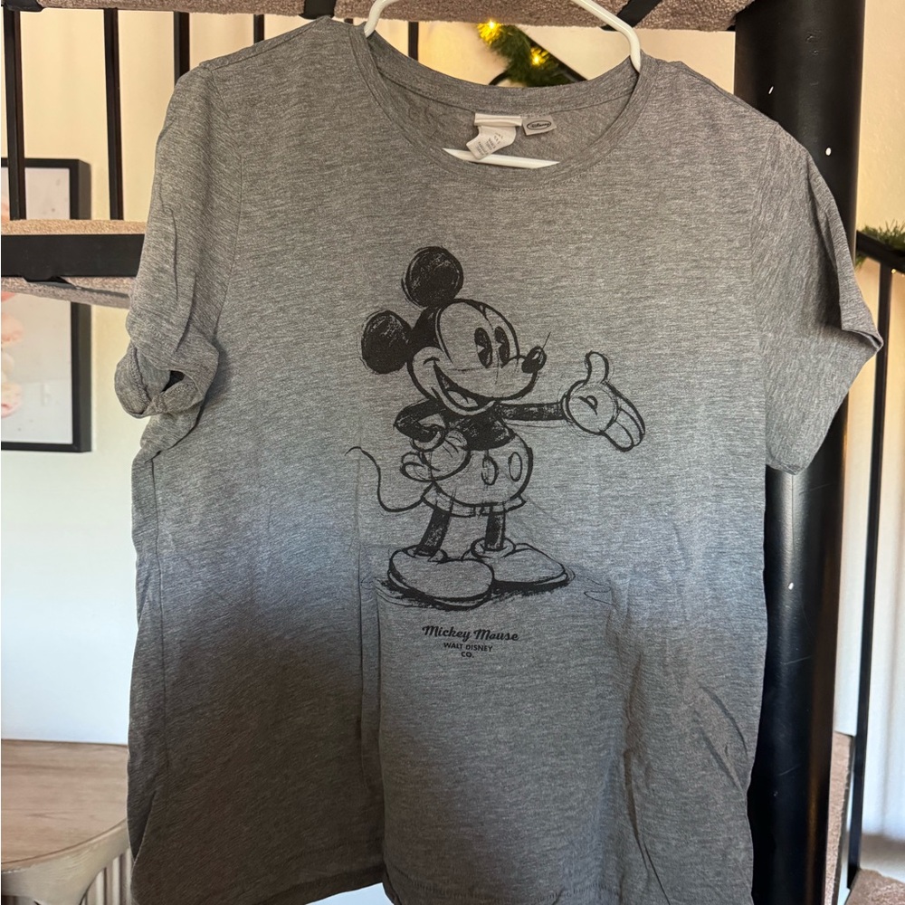 H&M Gray Mickey Mouse WOMENS T-Shirt